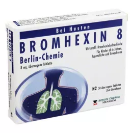 BROMHEXIN 8 Berlin Chemie omhulde tabletten, 50 stuks
