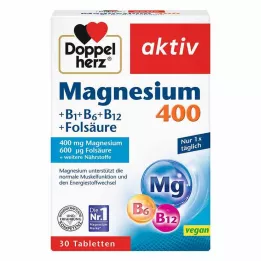 DOPPELHERZ Magnesium 400 mg tabletten, 30 stuks