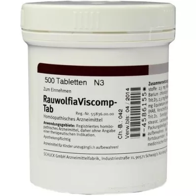 RAUWOLFIAVISCOMP TAB Tabletten, 500 stuks
