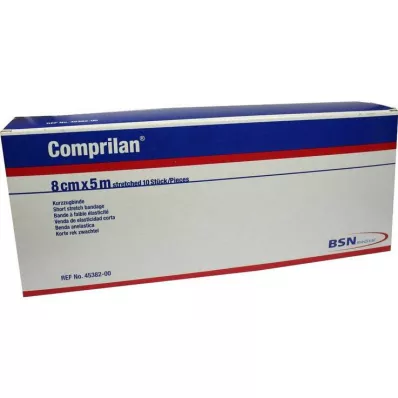 COMPRILAN elastisch verband 8 cmx5 m, 10 stuks