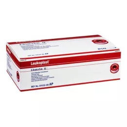 LEUKOPLAST 2,5 cm x 5 m, 12 stuks