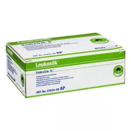 LEUKOSILK 5 cmx5 m, 6 stuks