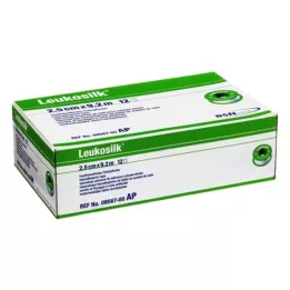 LEUKOSILK 2,5 cmx9.2 m, 12 st