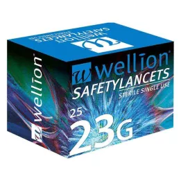WELLION Safetylance 23 G Safety Clock., 25 st