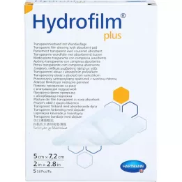 HYDROFILM plus transparante associatie 5x7,2 cm, 5 st