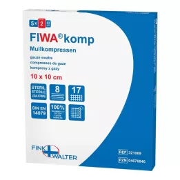 MULLKOMPRESSEN 10x10 cm steriel 8-weg, 5X2 st
