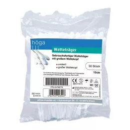 WATTETRÄGER 15 cm met grote katoenen kop, 50 stuks