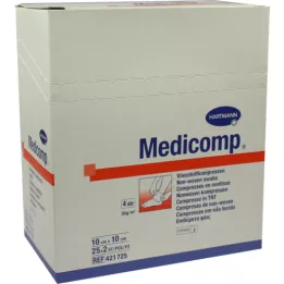 Medicomp Compressen 10x10 cm Steriel, 25x2 st