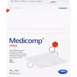 Medicomp extra compressen 10x10 cm Steriel, 25x2 st
