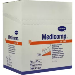 Medicbel-afvoer Compressen 10x10 cm Steriel, 25x2 st