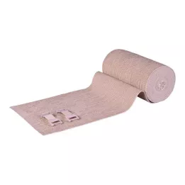 LANGZUGBINDE 12 cm x 7 m met clip blijvend elastische huid, 8 st