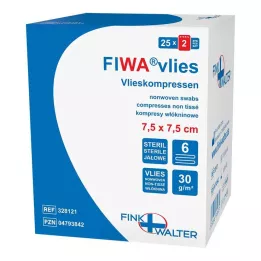 VLIESKOMPRESSEN 7,5x7,5 cm steriel 6-weg, 25X2 st