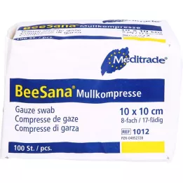 MULLKOMPRESSEN 10x10 cm niet-steriel 8-laags, 100 stuks