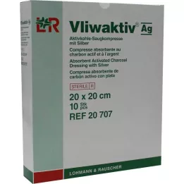 VLIWAKTIV AG Actieve kool zuigcomp. met zilver 20x20 cm, 10 st