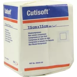 CUTISOFT VLies comprimeert 7,5x7,5 cm unteril, 100 st