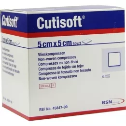 CUTISOFT VLies compress 5x5 cm steriel, 50x2 st