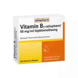 VITAMIN B1-RATIOPHARM 50 mg/ml Inj.Lsg.Ampullen, 5X2 ml