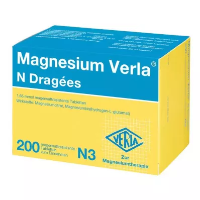 MAGNESIUM VERLA N Dragees, 200 stuks MAGNESIUM VERLA N Dragees, 200 stuks