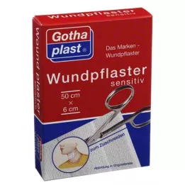 GOTHAPLAST Wondverzorging gevoelig 6 cm x 0,5 m gesneden, 1 stuk