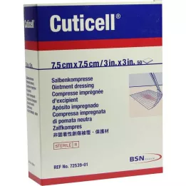 CUTICELL Zalfkompressen 7,5x7,5 cm, 50 stuks