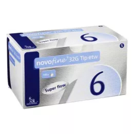NOVOFINE 6 mm canules 32 G tip etw, 100 stuks