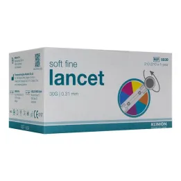 Klinion Soft fijne kleurlancetten 30 G, 210 st