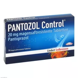 PANTOZOL Controle 20 mg maagsapresistente tabletten, 14 stuks