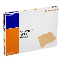 Acticoat Flex 3 10x10 cm verband, 5 st