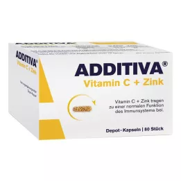 ADDITIVA Vitamine C+Zink Depot Capsules, Promotiepakket, 80 stuks