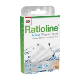RATIOLINE aqua douchepleister Plus 5x7 cm steriel, 5 st