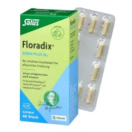 Floradix ijzer plus B12 vegan capsules, 40 stuks