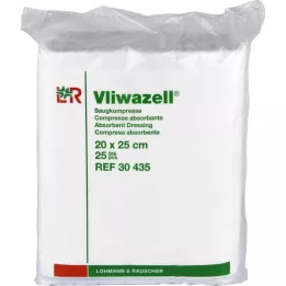 VLIWAZELL Absorberende kompressen niet-steriel 20x25 cm, 25 stuks