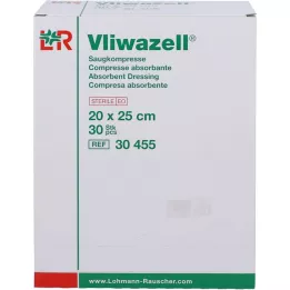 VLIWAZELL Absorberende kompressen steriel 20x25 cm, 30 stuks