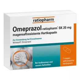 OMEPRAZOL-ratiopharm SK 20 mg maagsapresistente harde capsules, 7 stuks