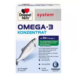 DOPPELHERZ Omega-3 concentraat systeem capsules, 60 stuks