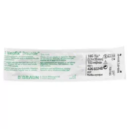 VASOFIX Bruin 18 G 33 mm groen/wit, 1 st