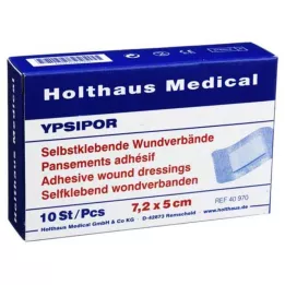WUNDVERBAND Ypsipor steriel 5x7,2 cm, 10 stuks