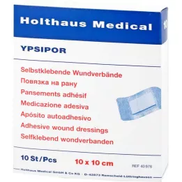 WUNDVERBAND Ypsipor steriel 10x10 cm, 10 stuks