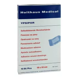 WUNDVERBAND Ypsipor steriel 10x15 cm, 10 stuks