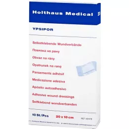 WUNDVERBAND Ypsipor steriel 10x20 cm, 10 stuks