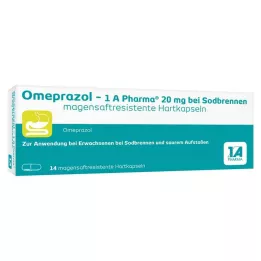 OMEPRAZOL-1A Pharma 20 mg bij brandend maagzuur HKM, 14 stuks