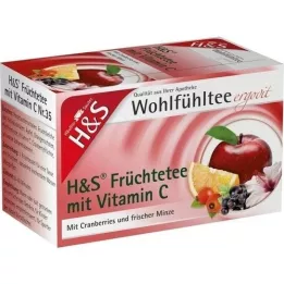 H&amp;s fruit met vitamine C -filterzak, 20x2,7 g