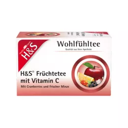 H&S Fruit met vitamine C filterzakjes, 20X2.7 g