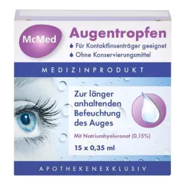 MCMED Oogdruppels enkelvoudige dosispipetten, 15X0,35 ml