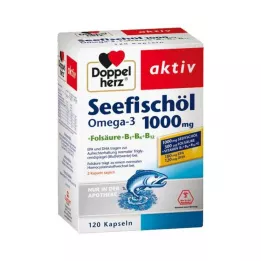 DOPPELHERZ Zeevisolie Omega-3 1.000 mg + Fols.Caps., 120 stuks