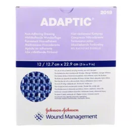 ADAPTIC 12,7x22,9 cm vochtig wondverband, 12 stuks