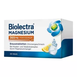 BIOLECTRA Magnesium 365 mg fortissimum citroen, 40 stuks