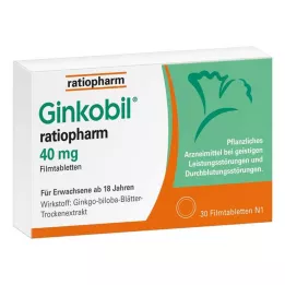 GINKOBIL-ratiopharm 40 mg filmomhulde tabletten, 30 stuks