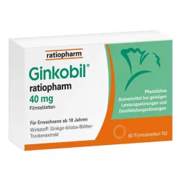 GINKOBIL-ratiopharm 40 mg filmomhulde tabletten, 60 stuks