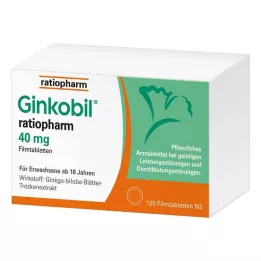 GINKOBIL-ratiopharm 40 mg filmomhulde tabletten, 120 stuks